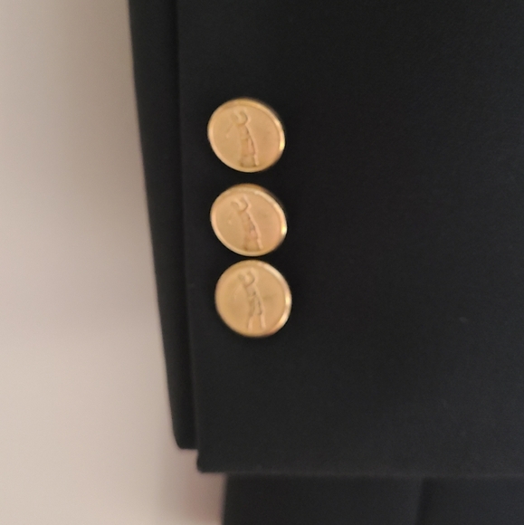 Bobby Jones Black Golf Sport Coat 100% Wool Blazer 40S Gold Buttons Made In USA - Picture 3 of 9